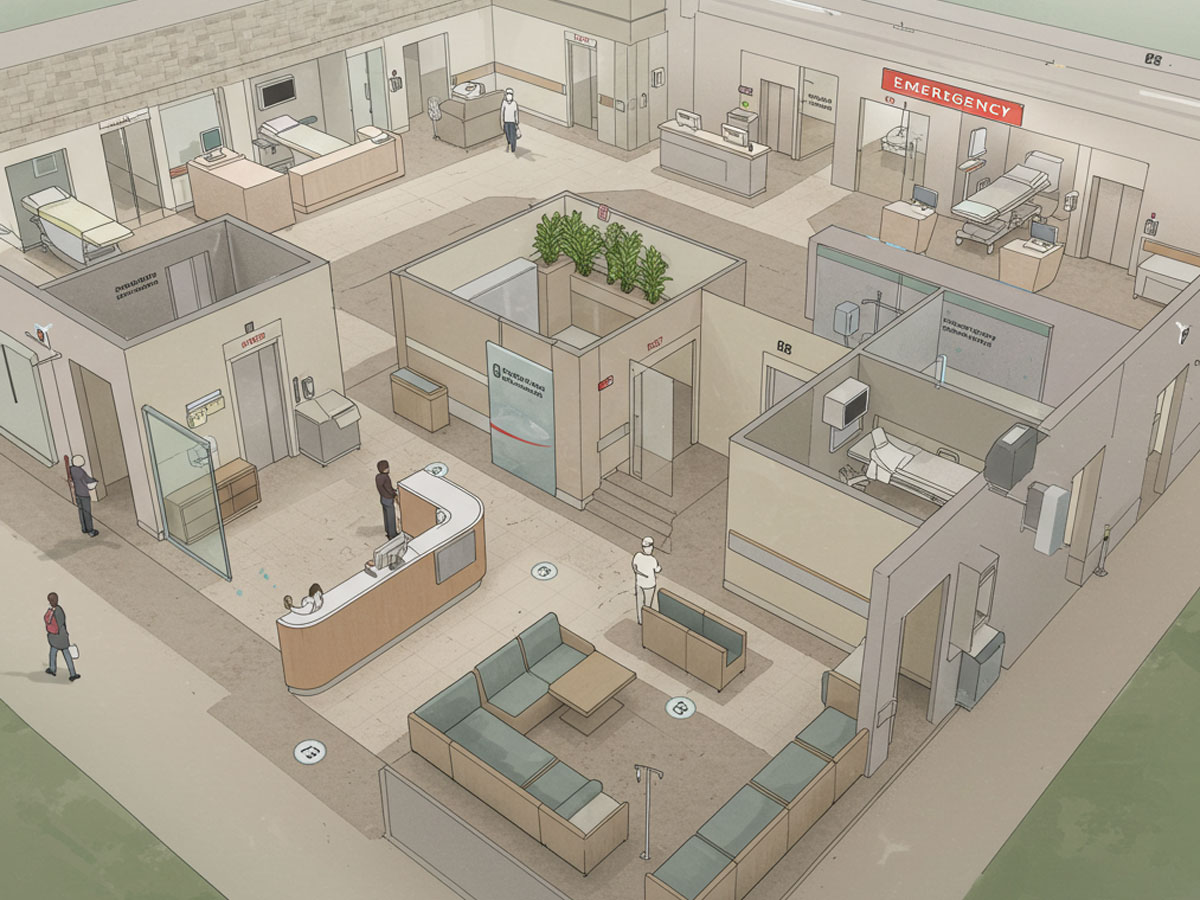 layout interior rumah sakit